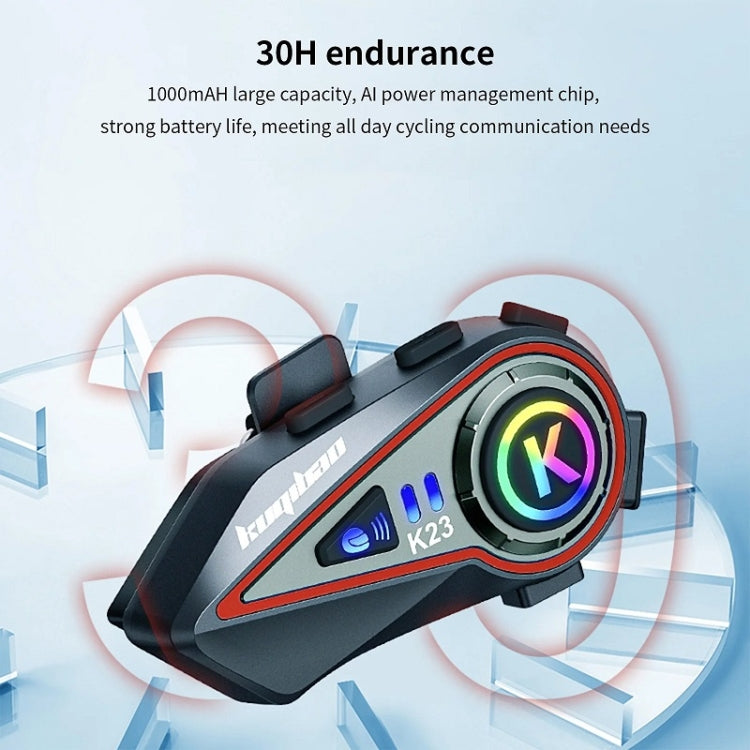 KUQIBAO Motorcycle Helmet Long-Lasting Bluetooth-compatible Headset With Light