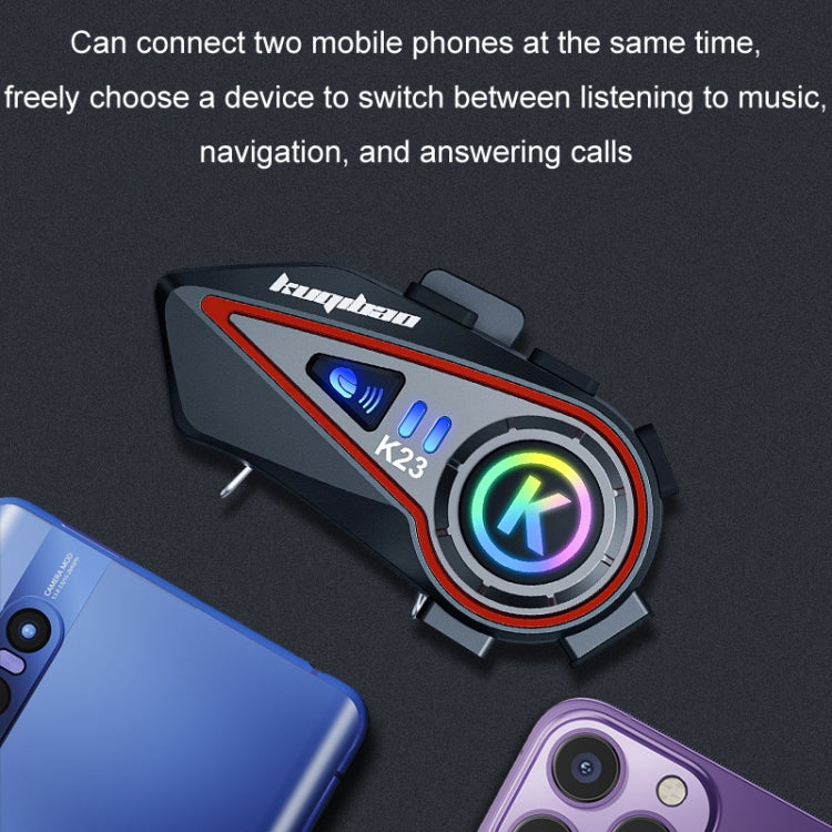 KUQIBAO Motorcycle Helmet Long-Lasting Bluetooth-compatible Headset With Light