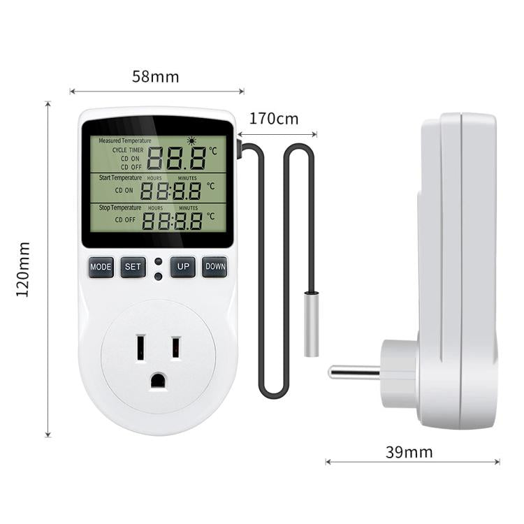 Intelligent Digital Thermostat Countdown Temperature Control Switch Socket Timing Temperature Controller