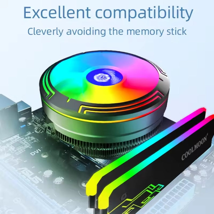 LED Colorful Light 4Pin Cooler Desktop CPU Cooling Fan
