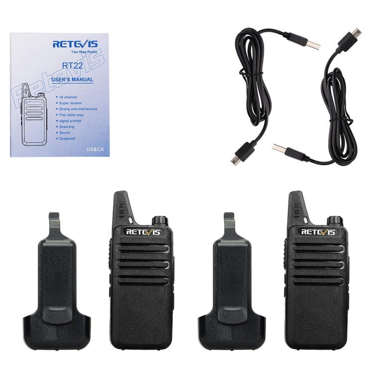RETEVIS RT22 Hotel Mini Charging Two-Way Wireless Intercom Walkie Talkie