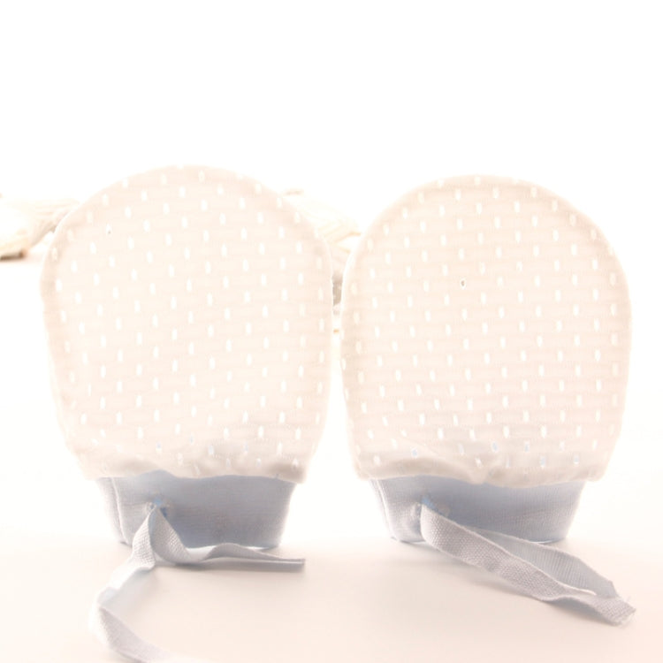 Newborn Baby Anti-Scratching Mesh Mittens Summer Breathable Elastic Lacing Adjustable Gloves