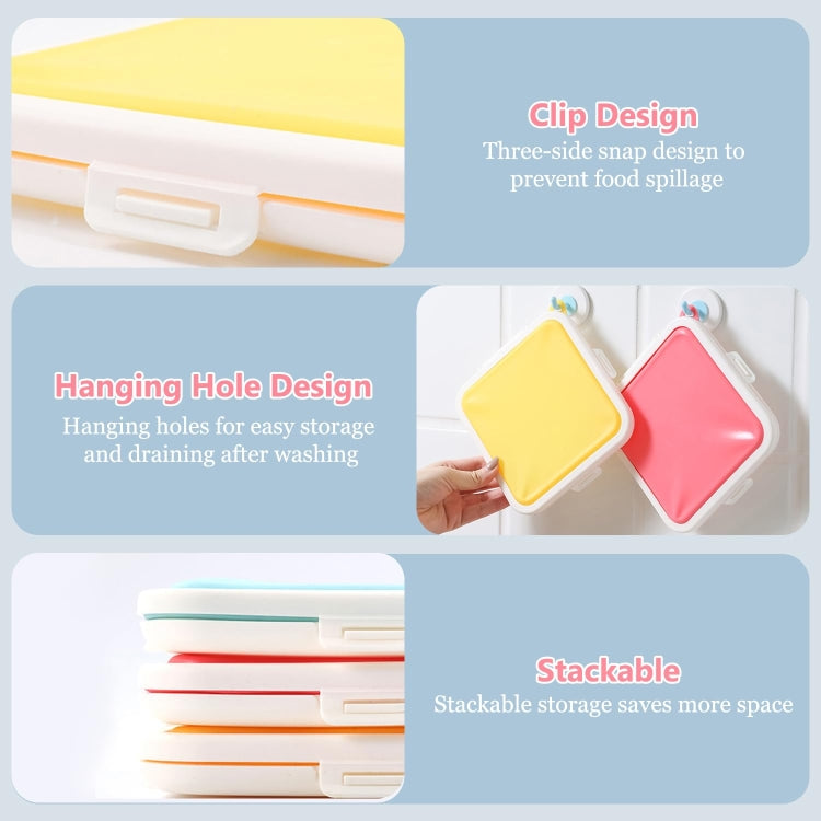 Sandwich Bread Fresh-keeping Storage Box Silicone Portable Take-out Lunch Box
