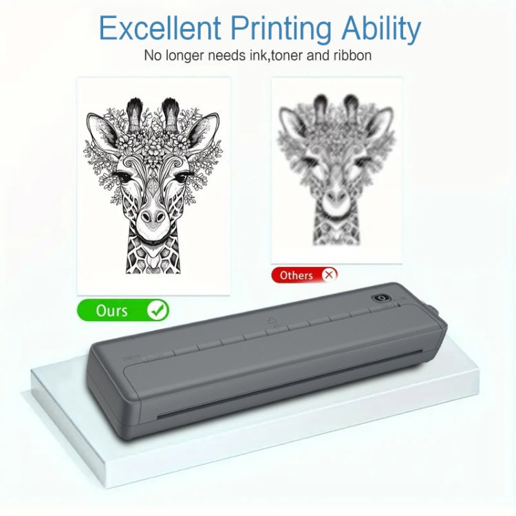 A4-XZ 203DPI A4 Home Portable Smart Wireless Inkless Thermal Printer