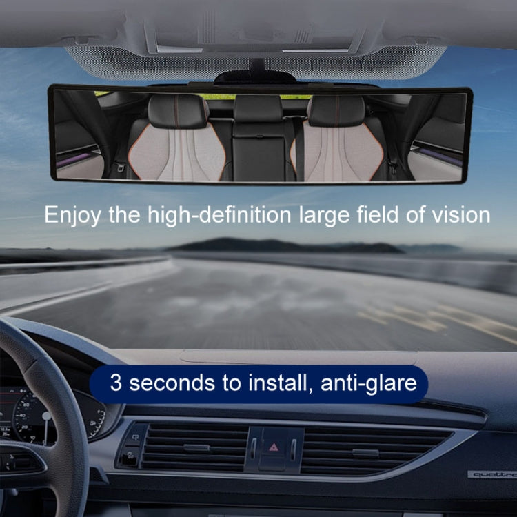 Car Rearview Mirror Snap-on HD Anti-fog Anti-dazzle Wide Angle Curved Mirror