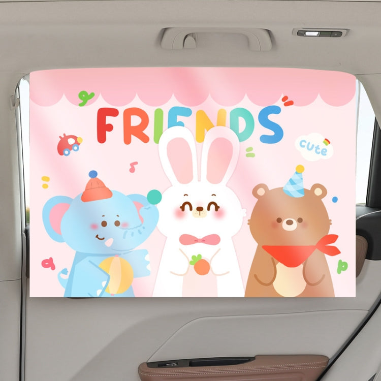Suction Cup Car Sunshade Children Rear Side Window Insulation Sunscreen Cartoon Car Curtain