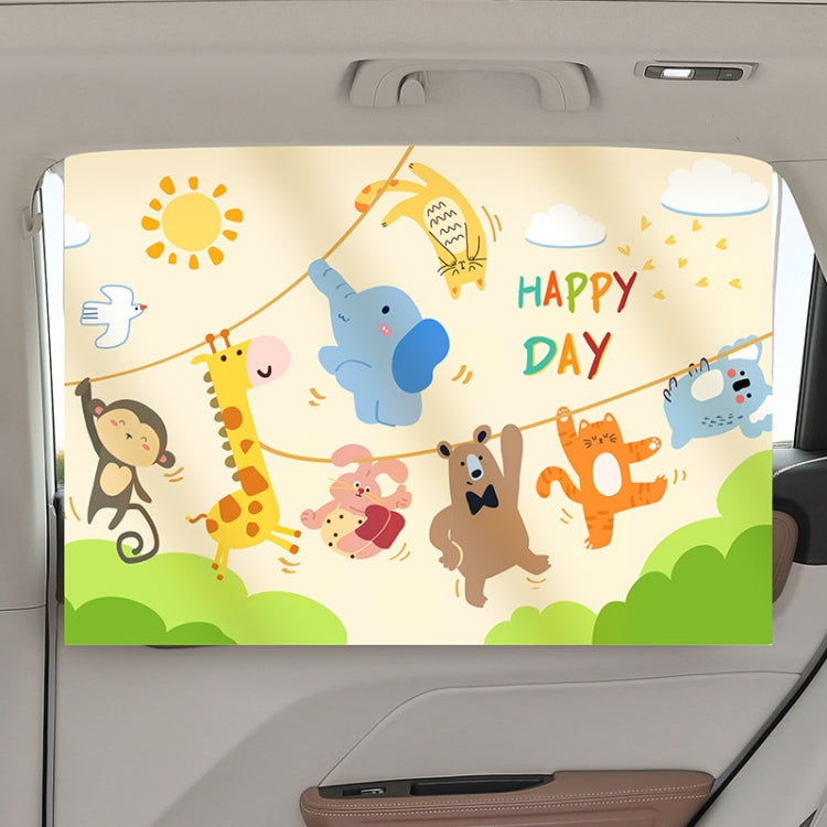 Suction Cup Car Sunshade Children Rear Side Window Insulation Sunscreen Cartoon Car Curtain