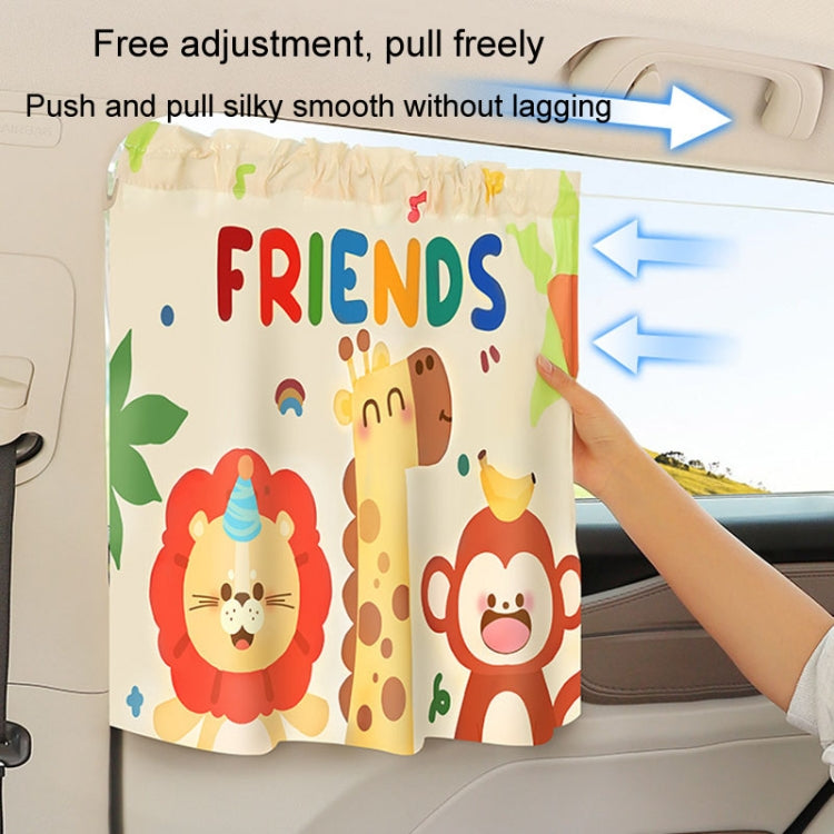 Suction Cup Car Sunshade Children Rear Side Window Insulation Sunscreen Cartoon Car Curtain