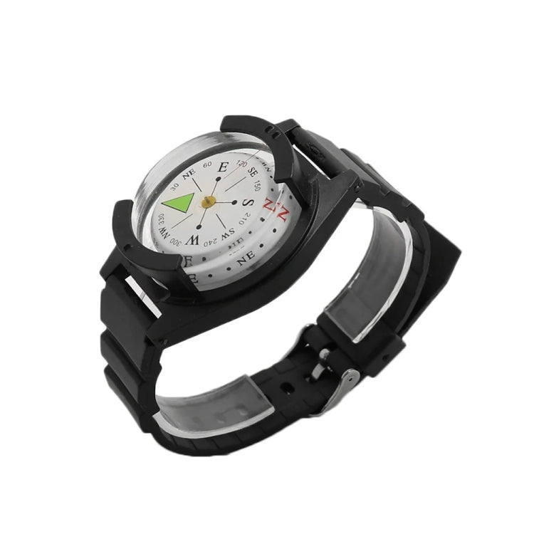 Silicone Strap Waterproof Portable Outdoor Wristwatch Style Compass