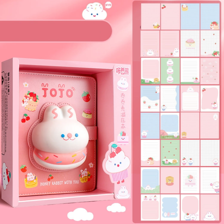 Kabaxiong A5 Size 3D Squishy Destress Cute Notebook Diary 100 Inner Pages