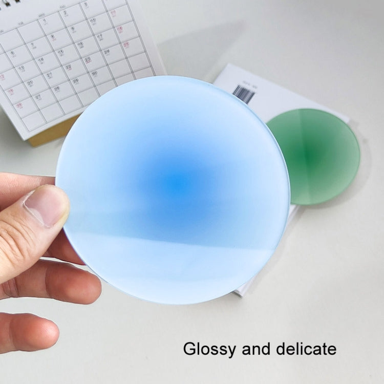 9.5cm Colorful Gradient Acrylic Coaster Thickened Heat Resistant Translucent Sunset Cup Pad