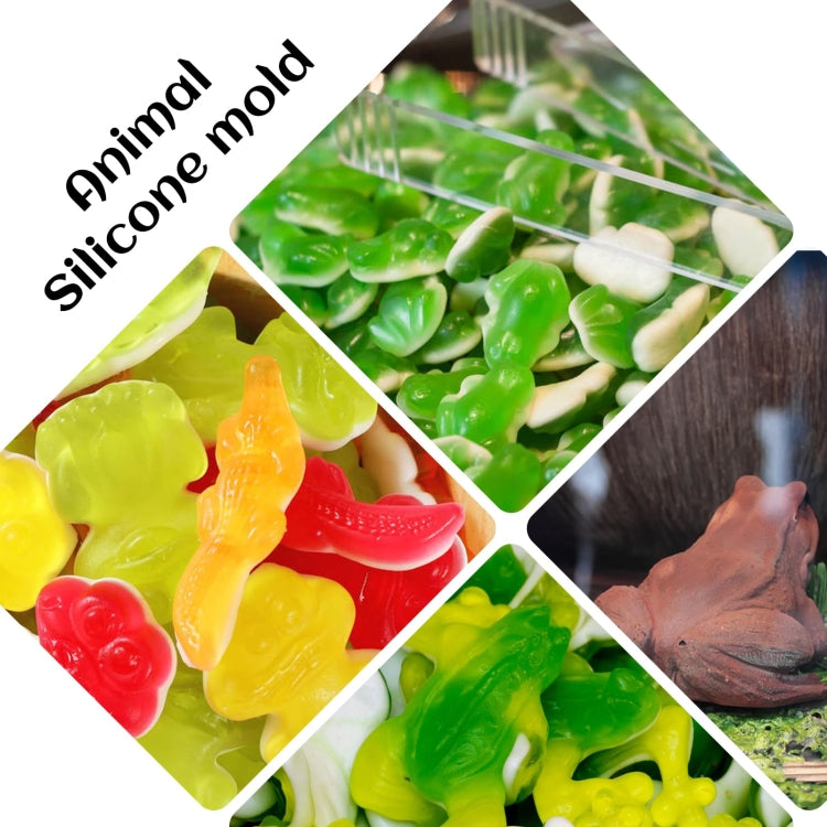 70-Cavity Mini Frog Snail Gecko Silicone Molds For Making Pet Treats, Fondant, Cake, Chocolate, Candy, and Cookies