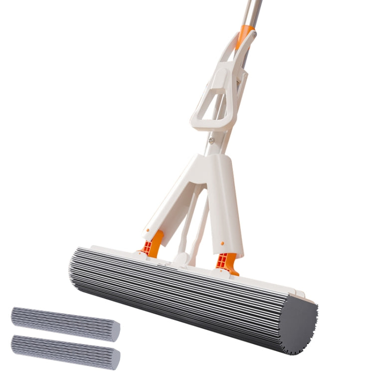 Household Water Absorbent Telescopic Pole Mop Lazy Hands-Free Folding Mop Random Color Delivery