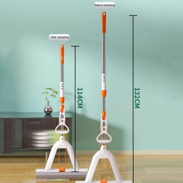 Household Water Absorbent Telescopic Pole Mop Lazy Hands-Free Folding Mop Random Color Delivery