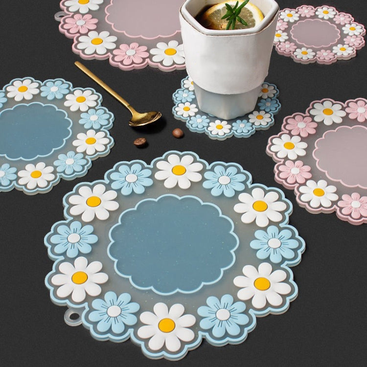 Household High Temperature Resistant Daisy Coasters Kitchen Tabletop Insulation Mat