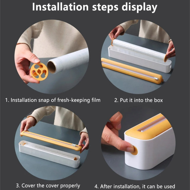 Cling Film Cutter Adjustable Storage Cutting Box