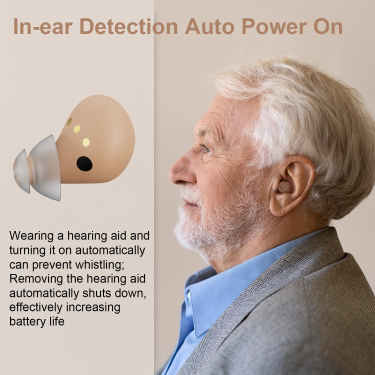 Z-26D1 Digital DSP In-ear TWS Invisible Hearing Aid Rechargeable Touch Control Sound Amplifier, Z-26D1 Skin Color, Z-26D1 Black