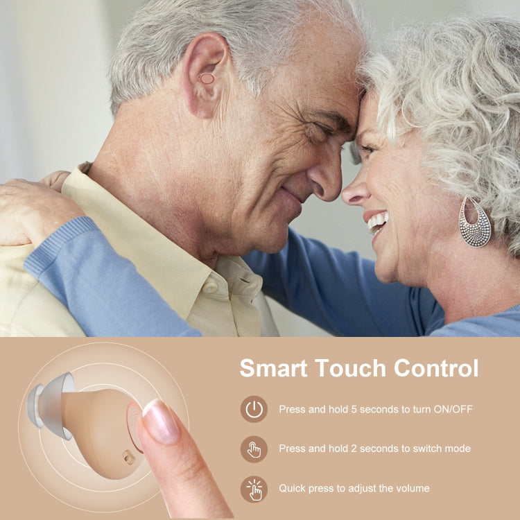 Z-26D1 Digital DSP In-ear TWS Invisible Hearing Aid Rechargeable Touch Control Sound Amplifier, Z-26D1 Skin Color, Z-26D1 Black