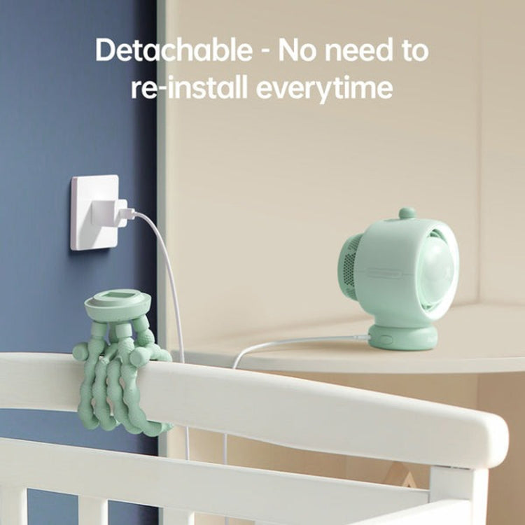 JisuLife Stroller Fan Life2S High Speed Energy Saving Stroller Mini Fan Octopus Bladeless Swingable Head Air Purifying Fan