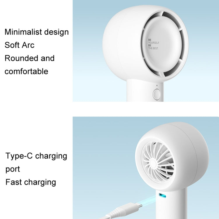 JisuLife FA42 Handheld Portable Small Rechargeable Turbo Fan, White 2000mAh, White 4500mAh
