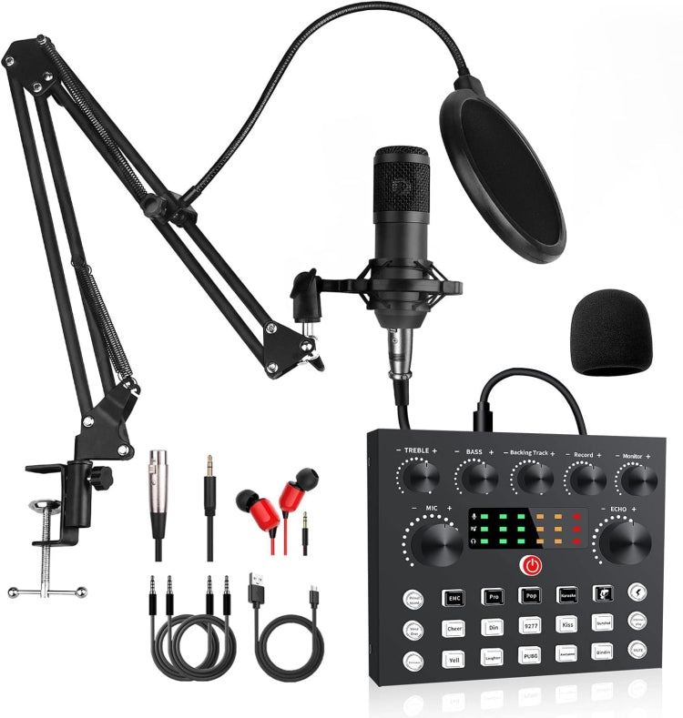 V8S Audio Mixer Live Voice Changer External Sound Card