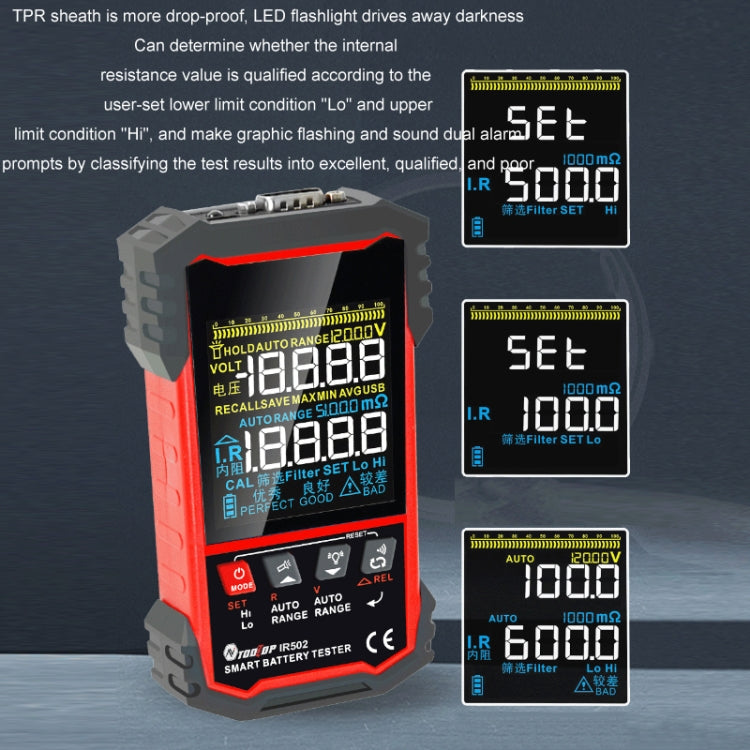 Battery Internal Resistance Tester Lead-Acid Alkaline Lithium Battery Tester