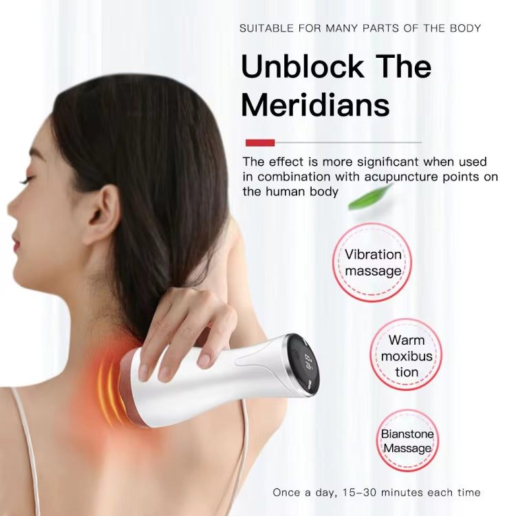 Acupuncture Stone Electric Hot Compress Vibrating Massager Whole Body Universal 9-speed Adjustable Gua Sha Apparatus