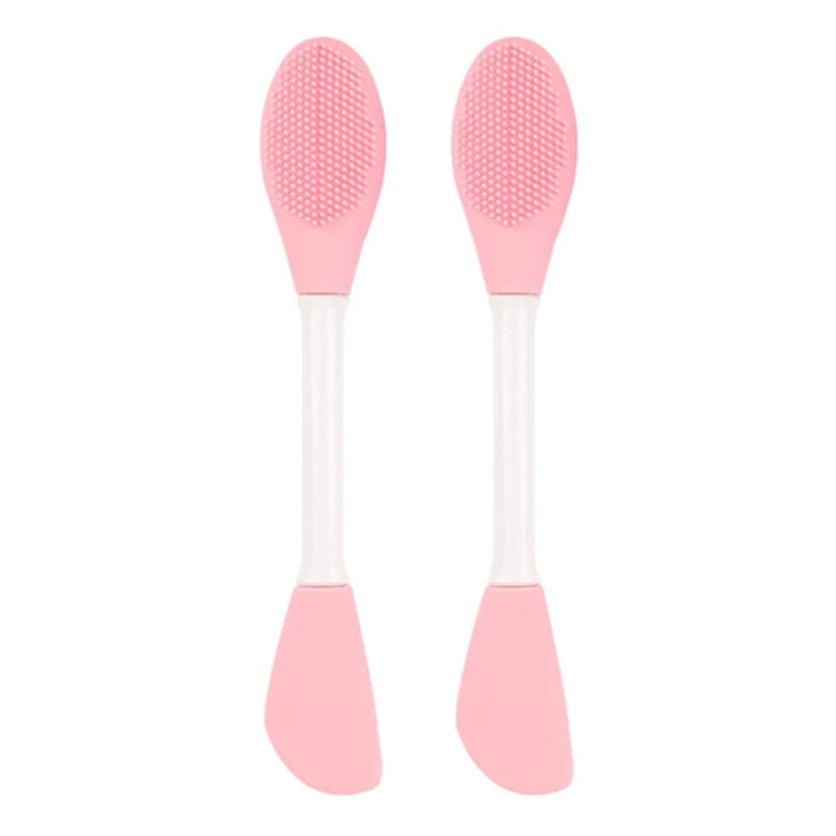 2pcs Dual Head Silicone Face Mask Brush Face Cleansing Massage Brush Mud Mask Applicator