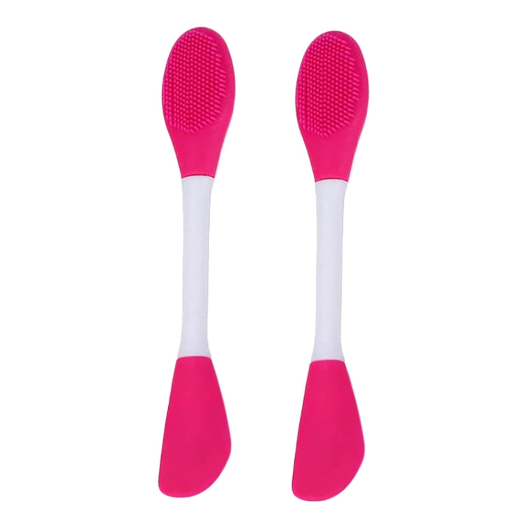 2pcs Dual Head Silicone Face Mask Brush Face Cleansing Massage Brush Mud Mask Applicator
