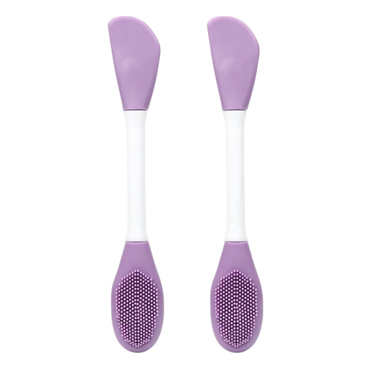 2pcs Dual Head Silicone Face Mask Brush Face Cleansing Massage Brush Mud Mask Applicator
