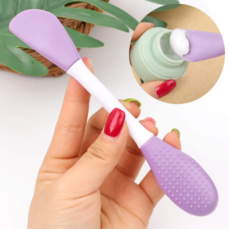 2pcs Dual Head Silicone Face Mask Brush Face Cleansing Massage Brush Mud Mask Applicator