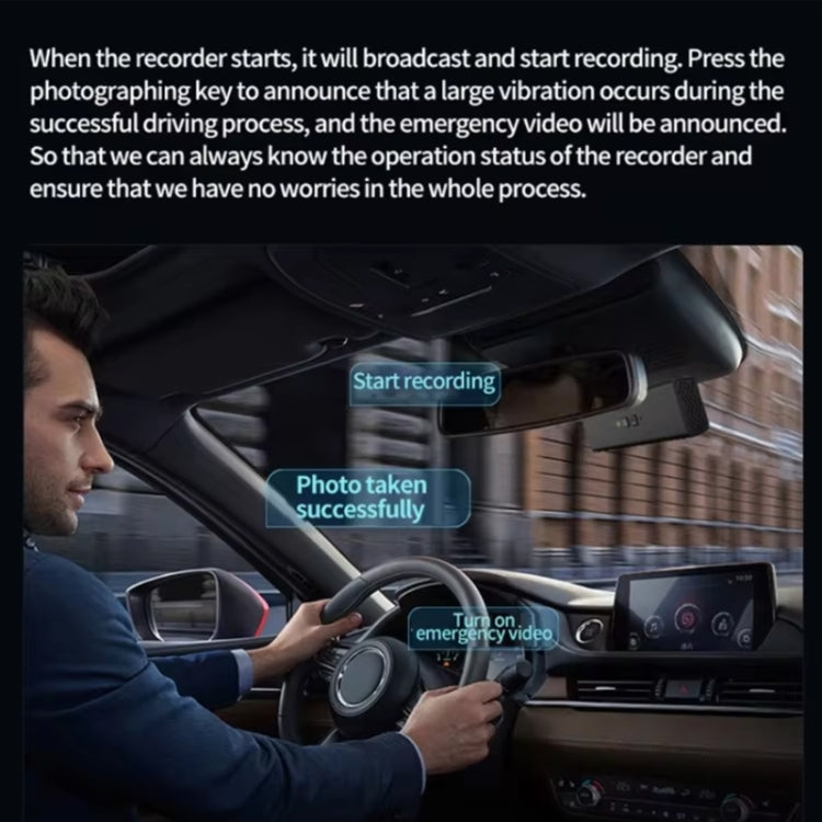 Mobile Phone WIFI Interconnection 2K Ultra-Clear Night Vision Hidden Driving Recorder