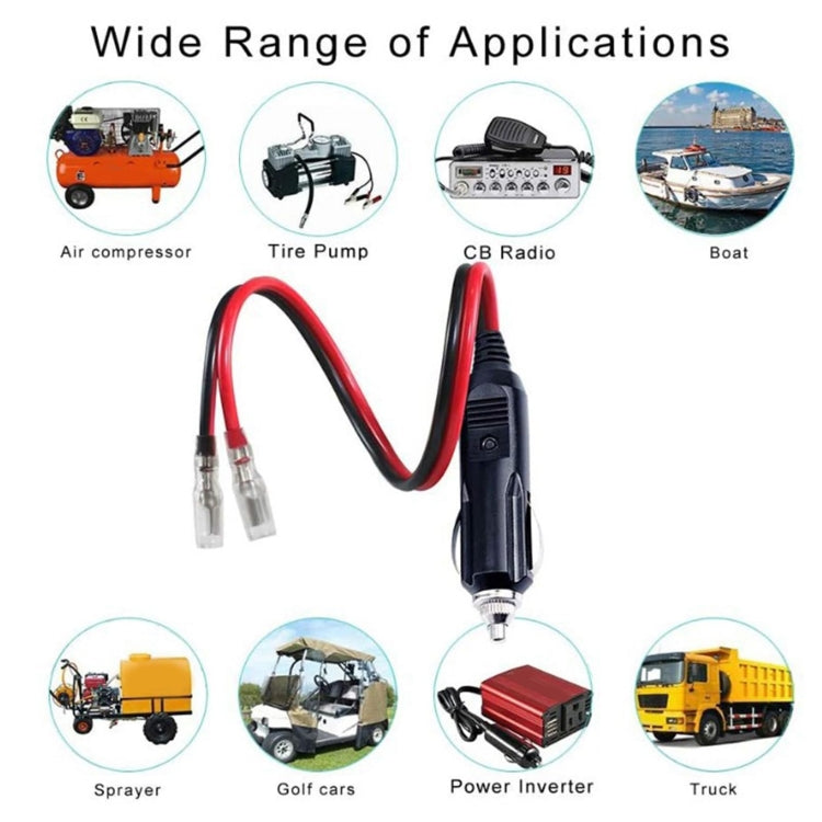 16AWG 15A 12V/24V Fused Cigarette Lighter Plug With Lead