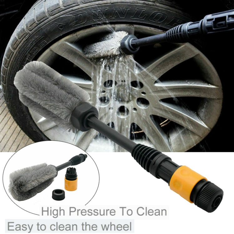 Wheel Hub Brush High Pressure Water-through Soft Bristle Cleaning Brush