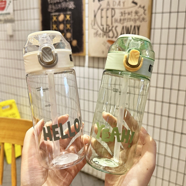 Student Portable Bouncing Straw Large Capacity Drop Resistant Plastic Cups