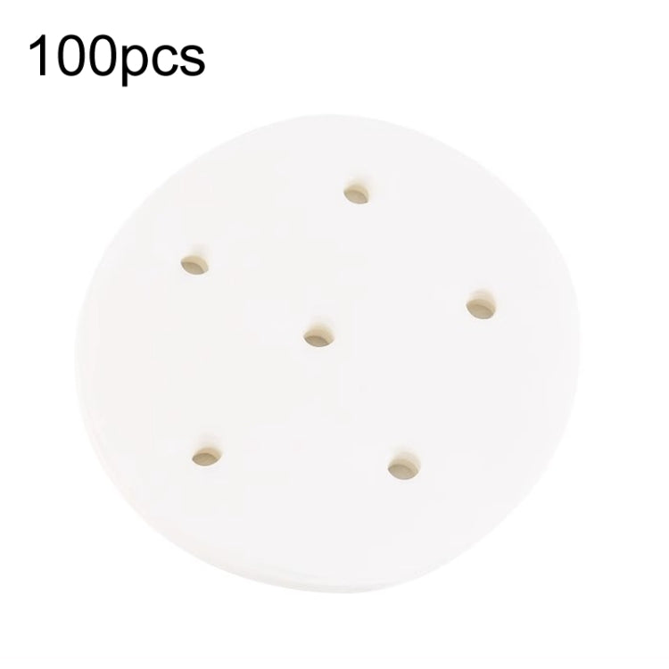 100pcs Food Grade Disposable Round Non-stick Steamer Paper Perforated Buns Steamer Pads