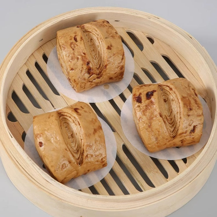 100pcs Food Grade Disposable Round Non-stick Steamer Paper Perforated Buns Steamer Pads