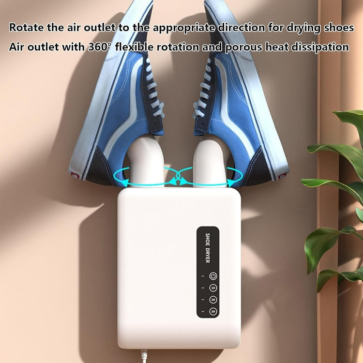140W Boot Dryer Wall Mounted Shoes Warmer Heater, 3 Gear Timing, 360 Degree Rotating Air Outlet