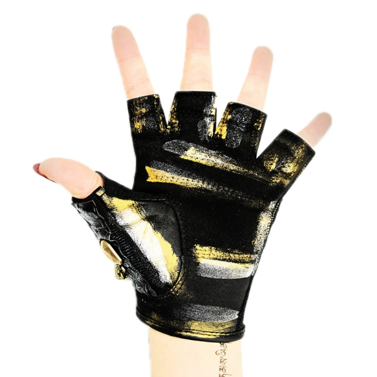 Punk Biker Half Finger Gloves Halloween Accessories