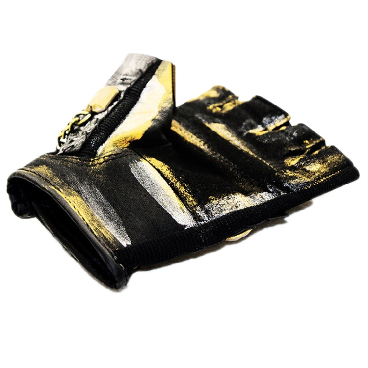 Punk Biker Half Finger Gloves Halloween Accessories