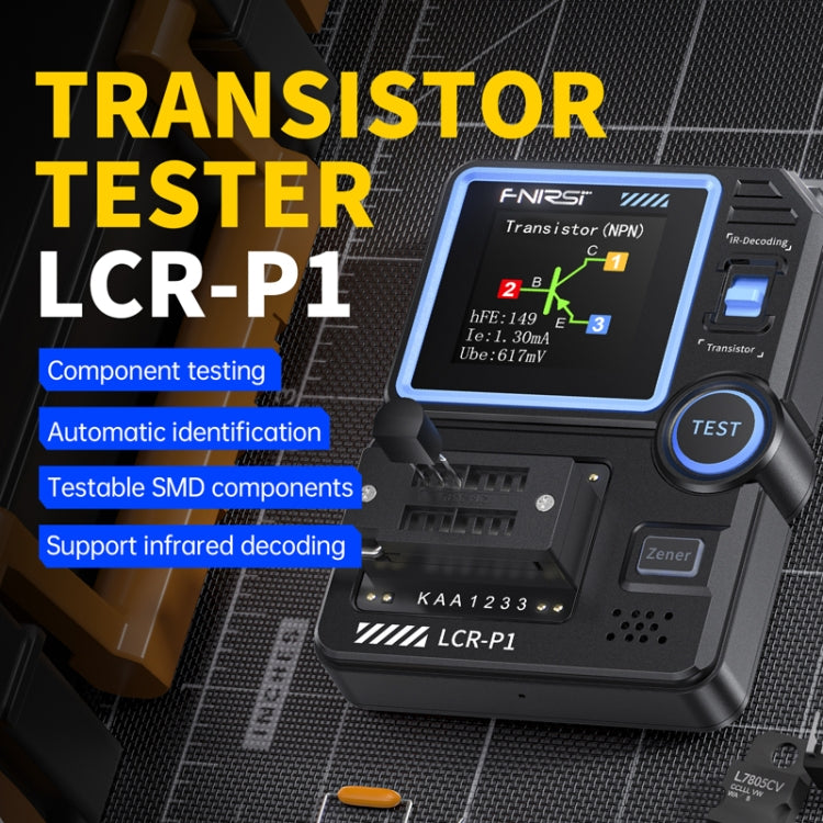 FNIRSI LCR-P1 Transistor Tester Multifunctional Electronic Component Inspection Tool