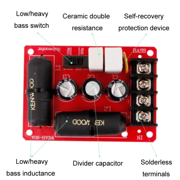 DIY Audio Bass Crossover Solderless High Power Divider