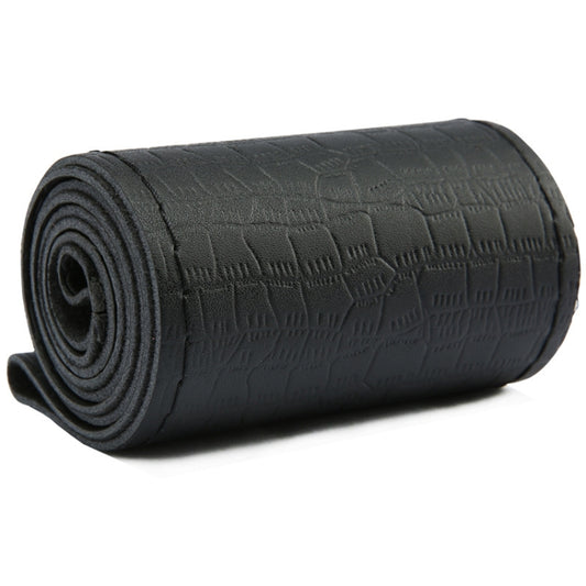 Four-season Embossed Cowhide Hand-sewn Steering Wheel Cover