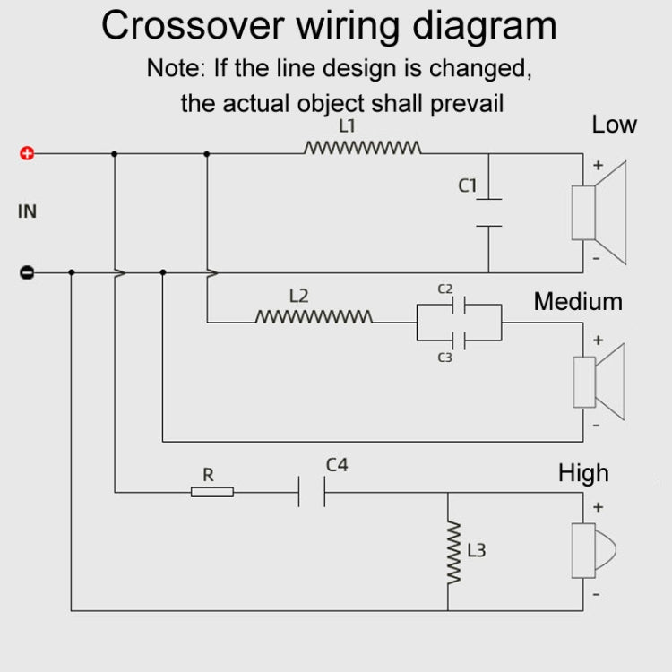 WEAH-3007B Home Cinema Speaker Crossover High Medium And Low 3-Way Audio Modification Divider