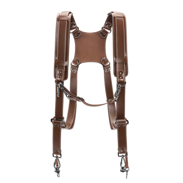 Cwatcun H90 Dual Camera Leather Strap Adjustable Multi-functional Convenient Camera Shoulder Strap