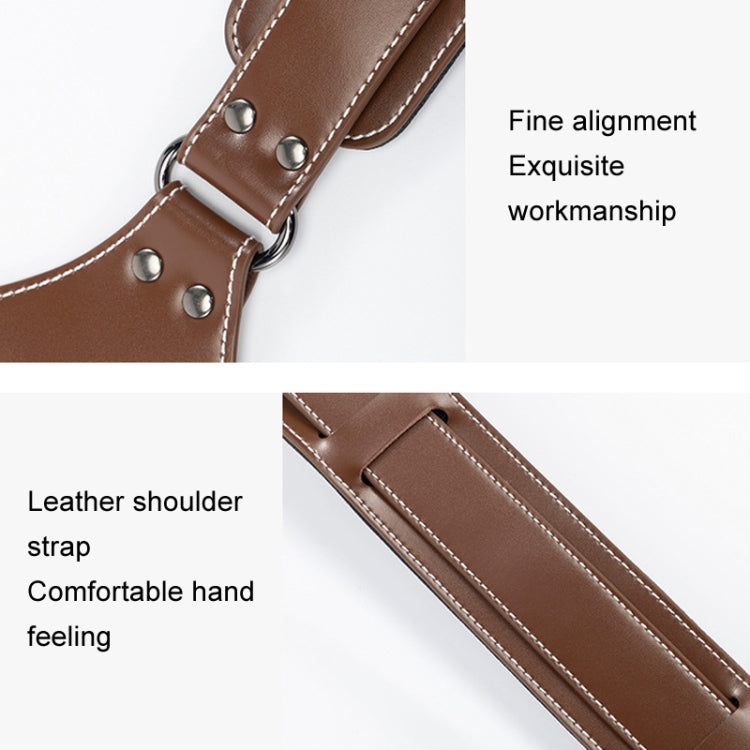 Cwatcun H90 Dual Camera Leather Strap Adjustable Multi-functional Convenient Camera Shoulder Strap