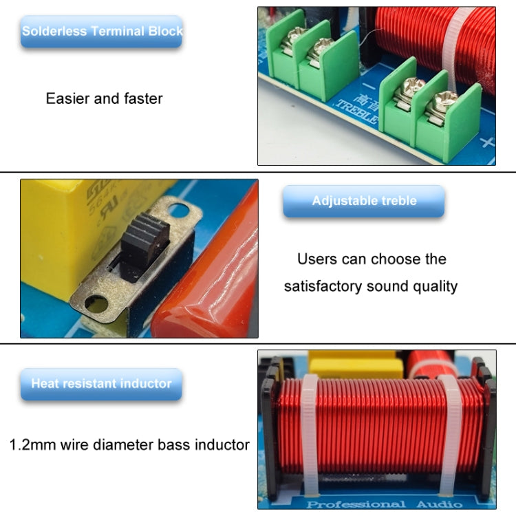 High And Low 2-Way Audio Crossover Stage Speaker Conversion Divider