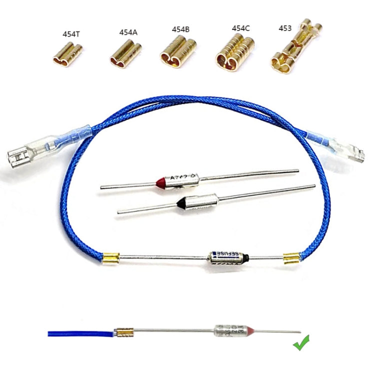 500pcs /Box 5 Specifications Of Gold Brass Quick Crimping Buckle U-Shaped Parallel Terminal Set