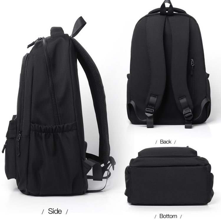 Solid Color Backpack Teenager School Bag Travel Shoulder Bag For Men Women