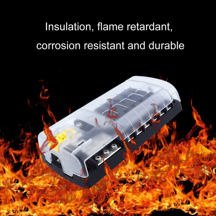 RV Yacht 12-way LED Insulated Flame-retardant Fuse Holder Box with Wire